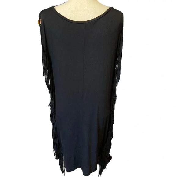 Black cover up with fringe - Picture 5 of 8